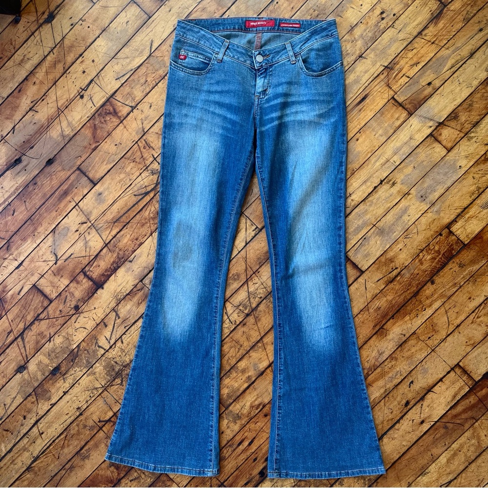 Miss Sixty Extralow Tommy Flare Jeans Womens 27 Y2K Low Rise Stretch Denim